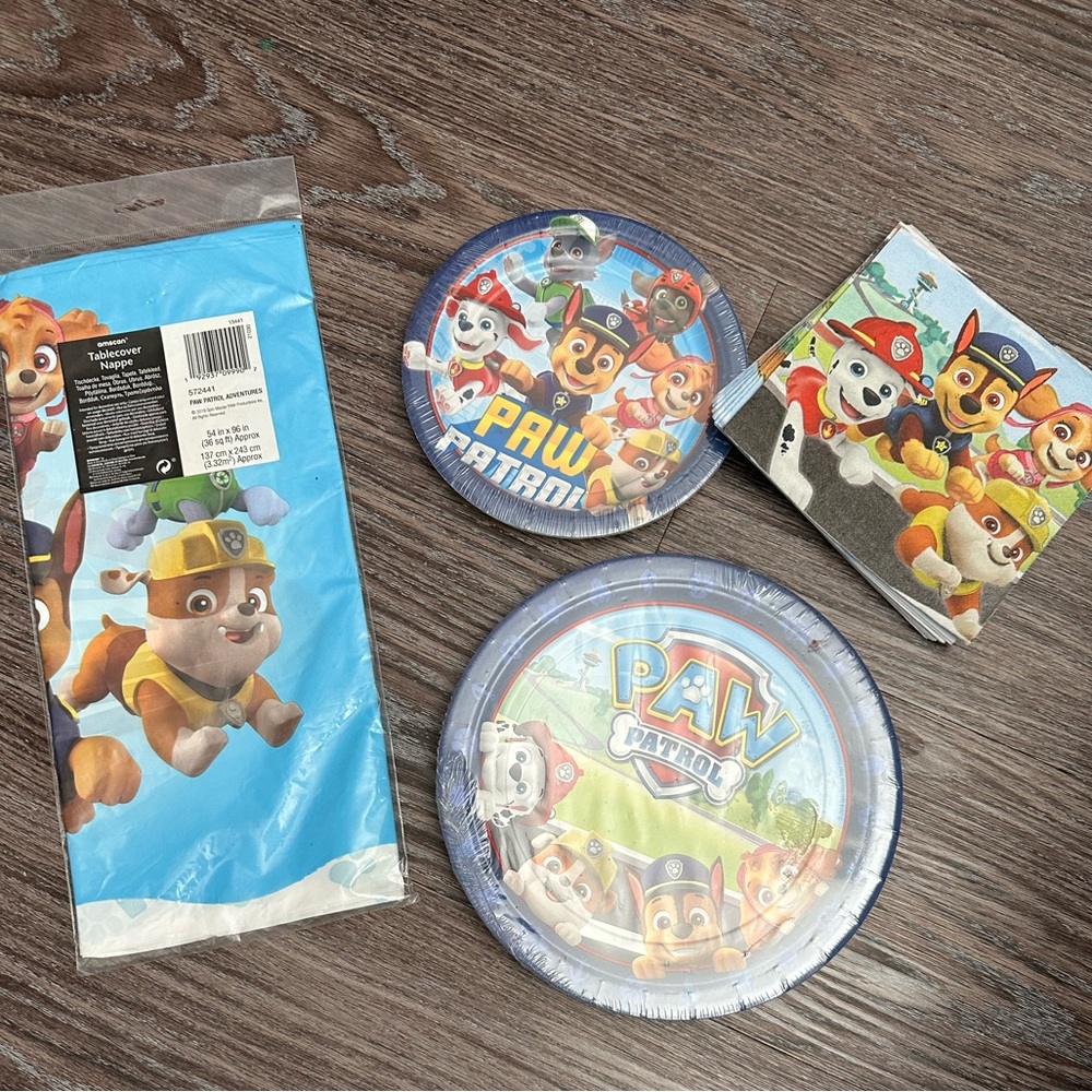 Paw patrol party supplies